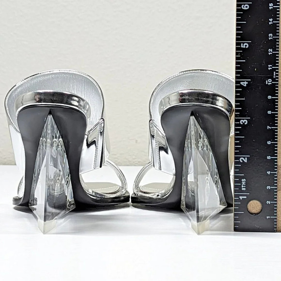 Alexander McQueen Women's Shard Wedge Heel Slide Sandals Size 37 IT (MSRP $1490) - Picture 10 of 14